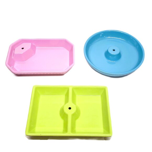 Nora Fleming Other - Nora Fleming Set x3 Pastel Melamine Dainty Dishes MEL07 Lot 2020 Dish Green Pink